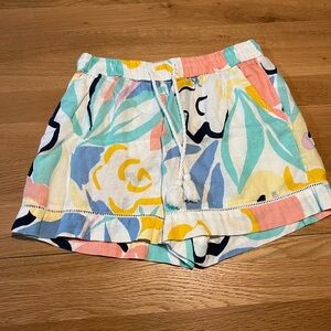 Rachel Zoe Linen Floral Print Shorts
